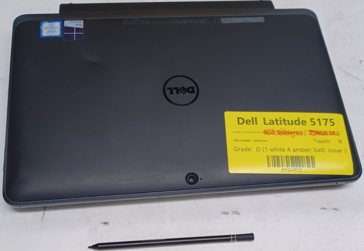 Dell Latitude 5175 No Battery Charge, No RAM No Storage