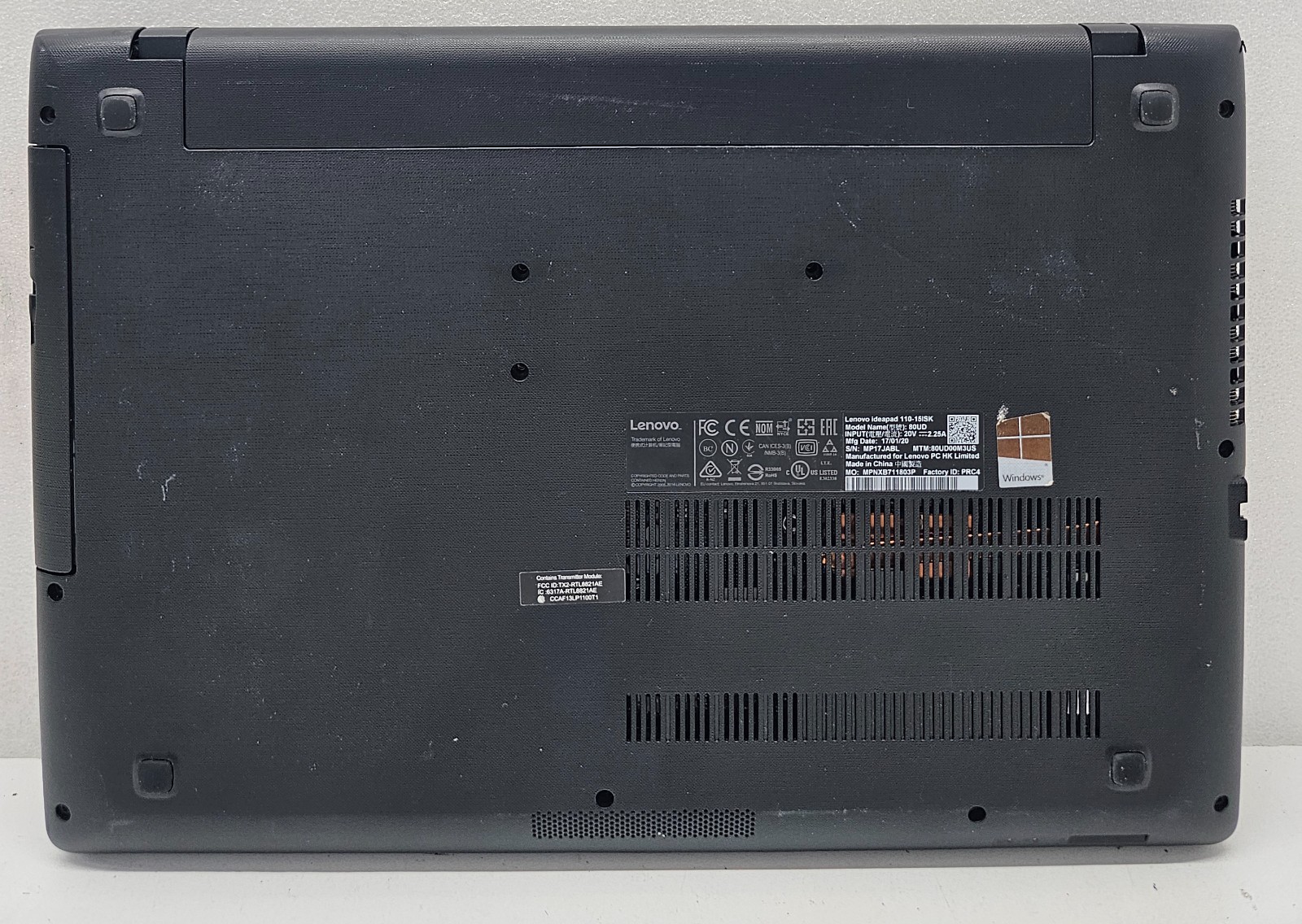 Lenovo IdeaPad 110-15ISK 15.6″ Laptop Intel i3-6100U 6GB Ram NO HD/OS (FL)