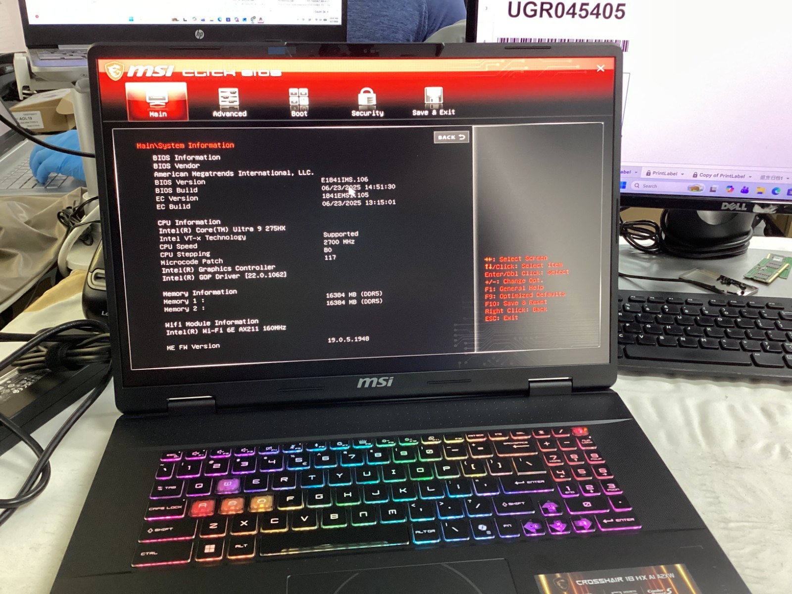 MSI Crosshair 18 HX 18″ QHD Gaming Laptop Intel Core Ultra 9 275HX RTX 5070 1TB