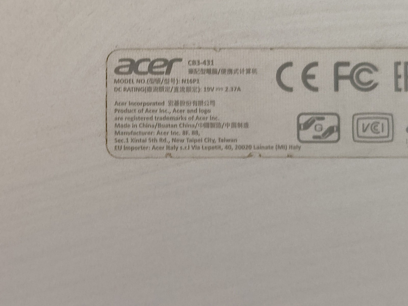 Mixed LOT of 6 – Acer Chromebook N16P1 and Acer Chromebook N17Q6 Untested
