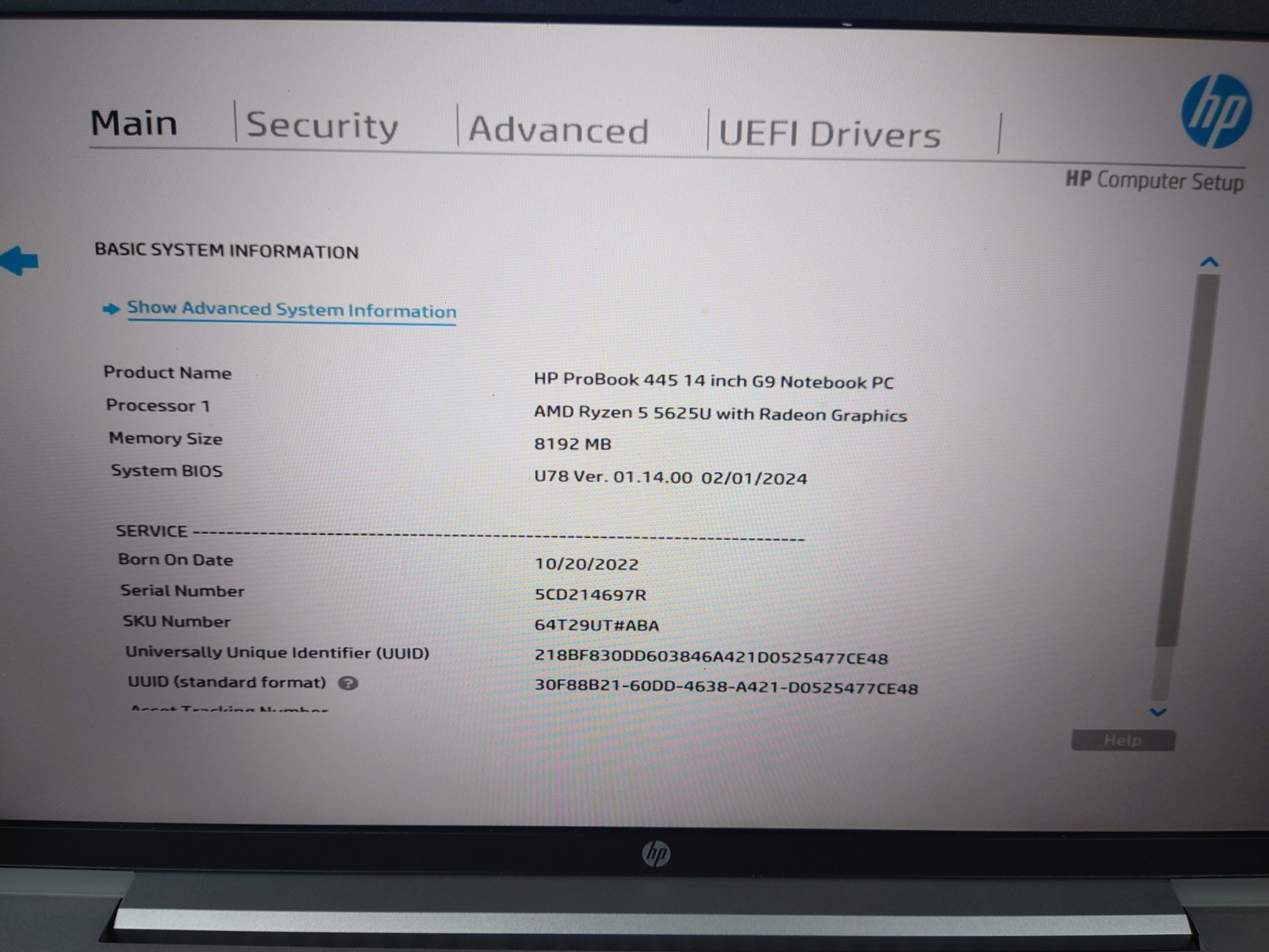 HP ProBook 445R G9 15.6″ FHD Ryzen 5 5225U 8GB RAM No OS/SSD