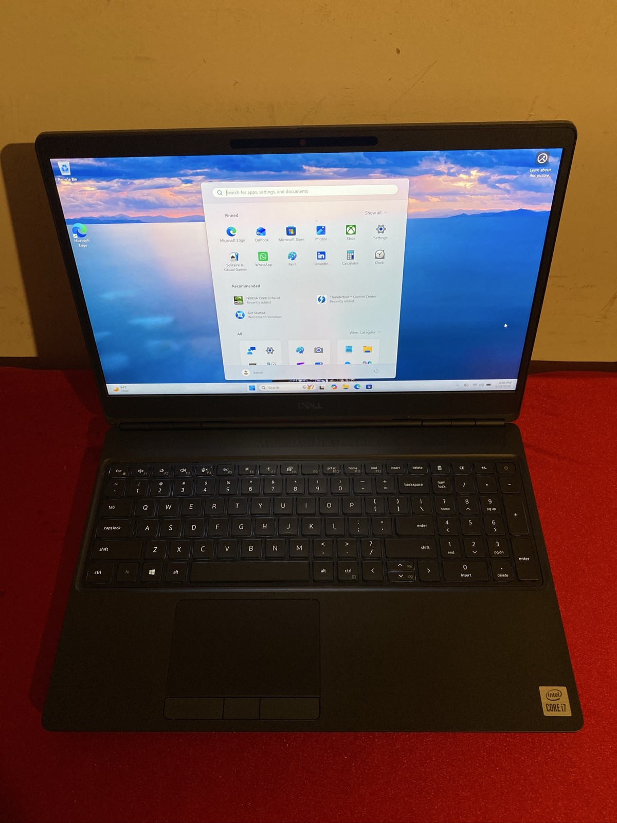 Dell Precision 7550 15.6 Intel i7-10850H 2.70GHz 32GB,500GB SSD Quadro T2000