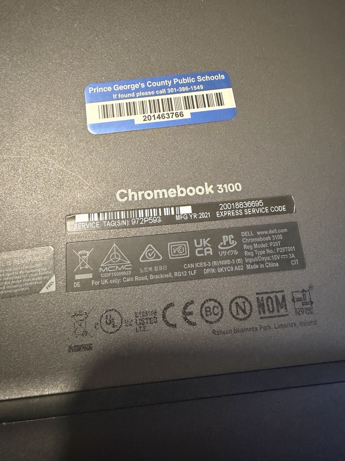 Dell Chromebook 3100 11.6” Laptop – Cracked Screen
