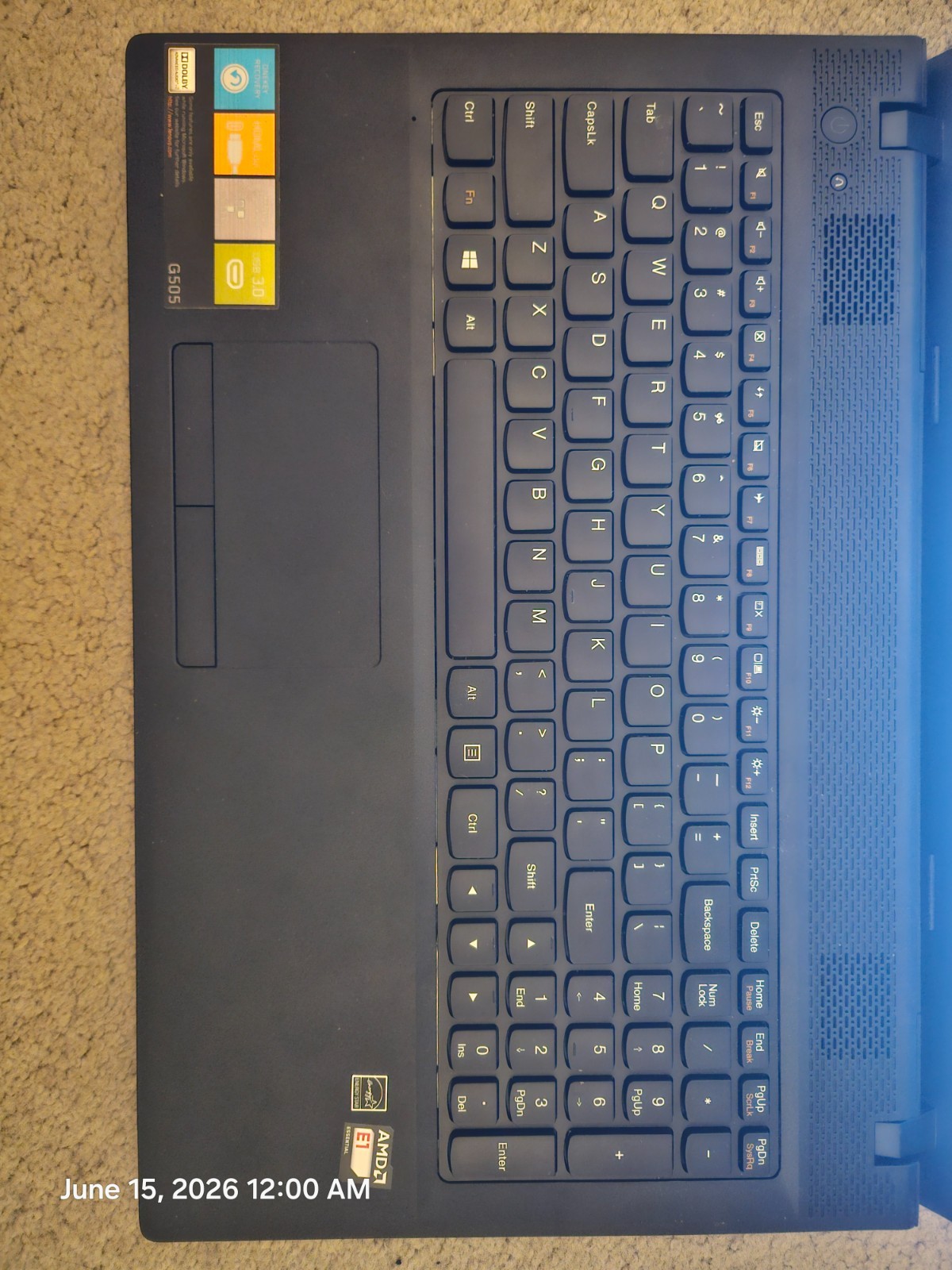 Lenovo G505-20240 AMD E1-2100 @ 1.0GHz, 4GB 320GB HDD, DVDRW, 15.6″ Windows 8