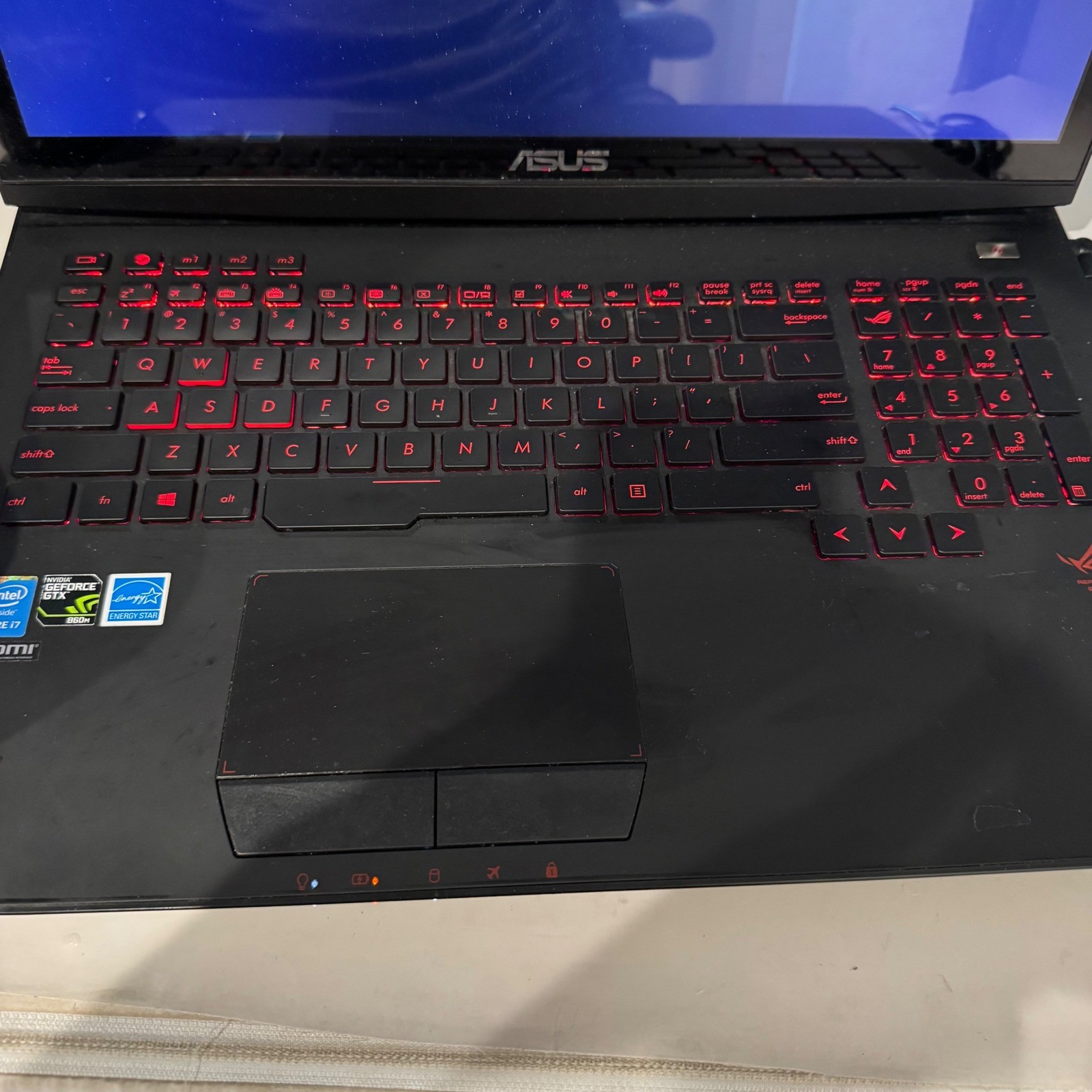 ASUS ROG G751J Gaming Laptop Intel Core i7 GTX 860M Touchscreen Black AS IS