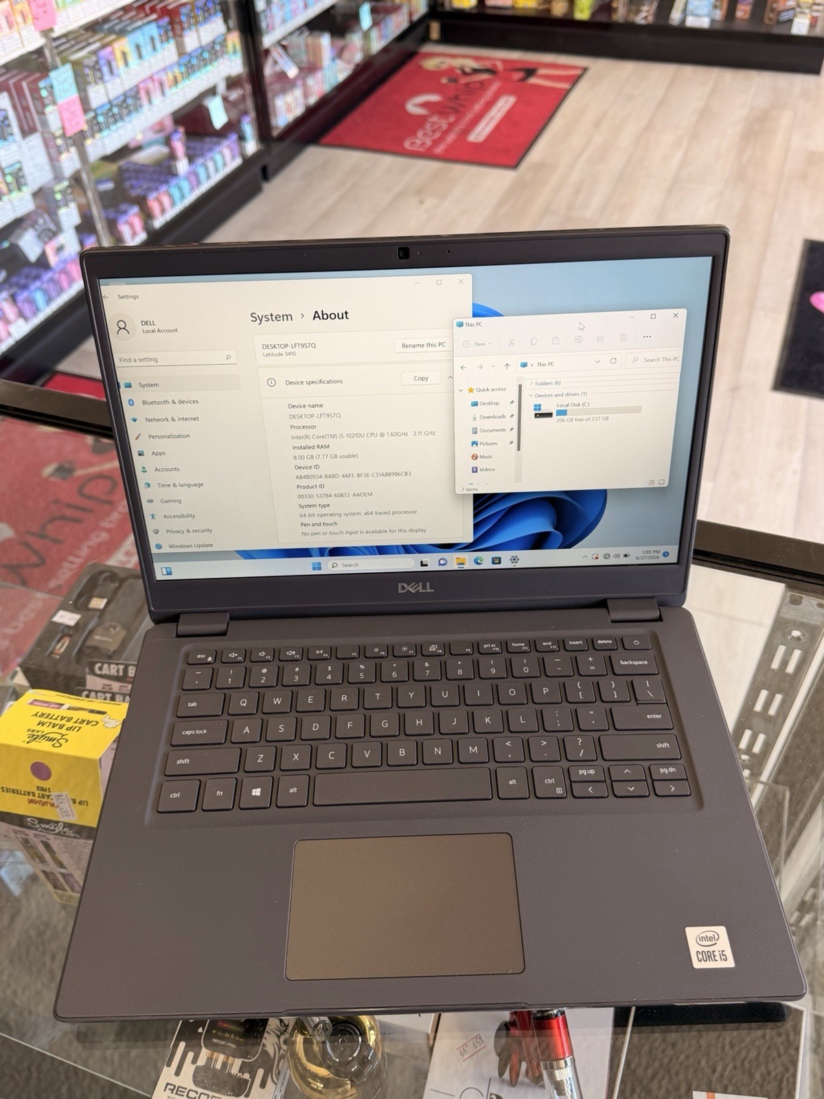 Dell LATITUDE 3410 14″ LAPTOP i5-10210U 8GB RAM 256GB SSD CHARGER WIN11