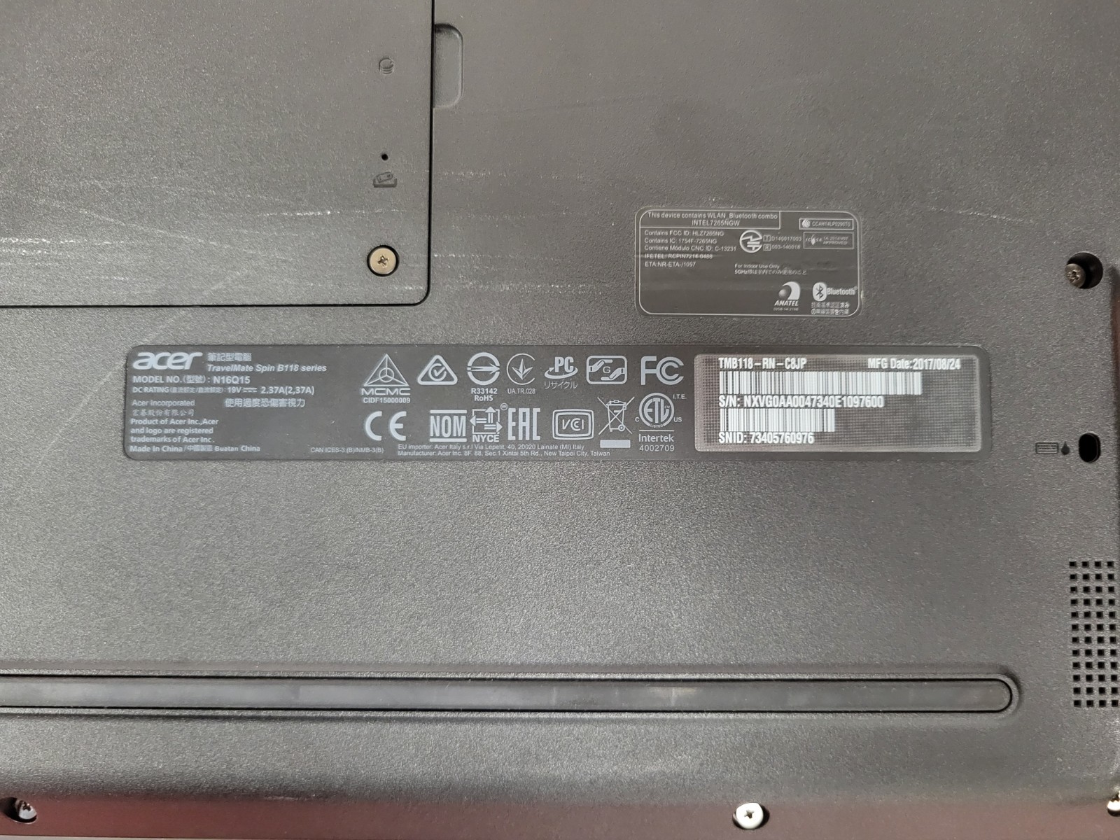 2x Acer Travelmate Spin TMB118-RN-C8JP 4GB RAM 64GB SSD *AS IS/READ* | C629