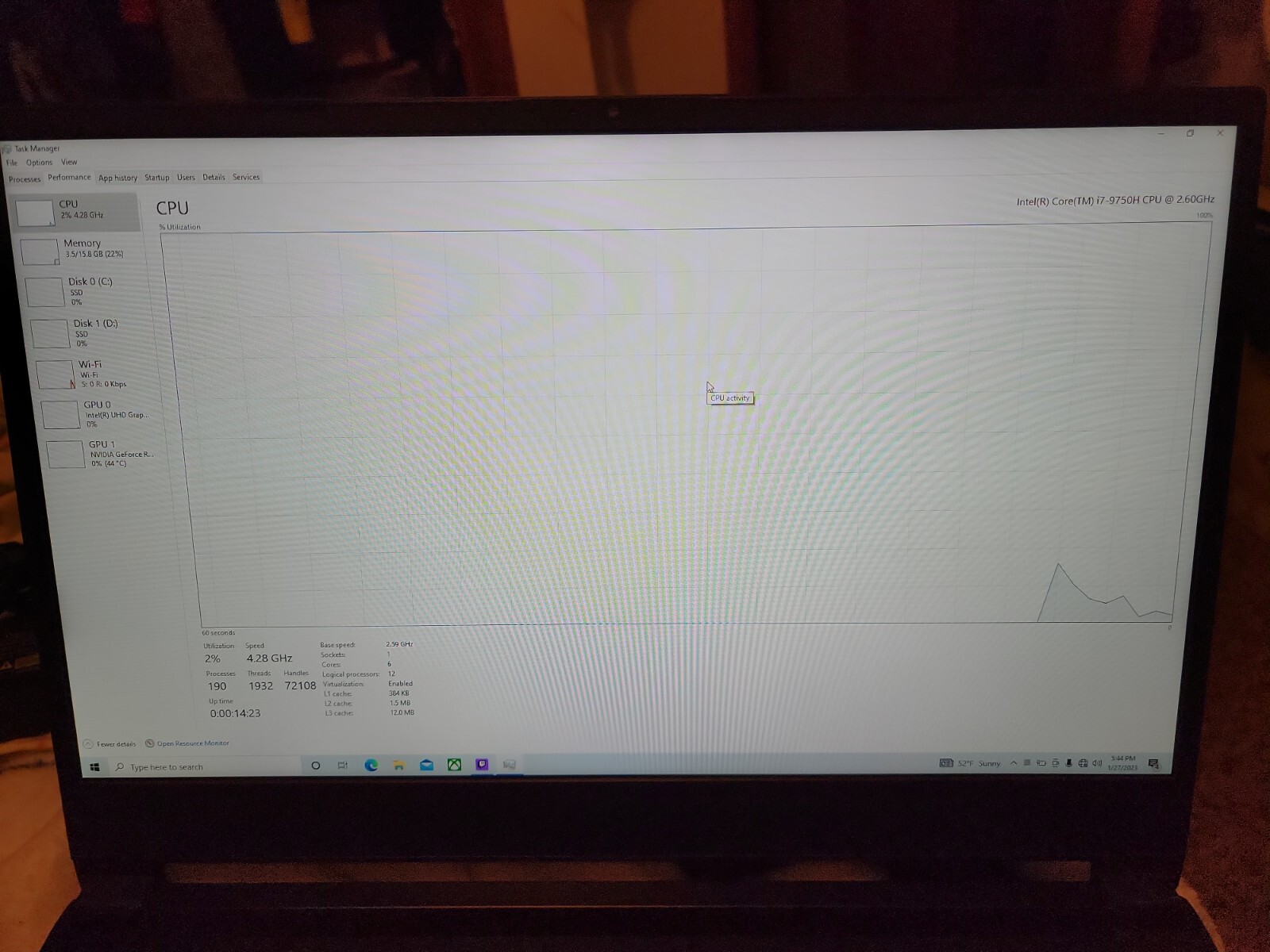 GAMING LAPTOP rtx 2060 i7 9750h 16gb ram. 1.5 tb ssd. Xidax custom