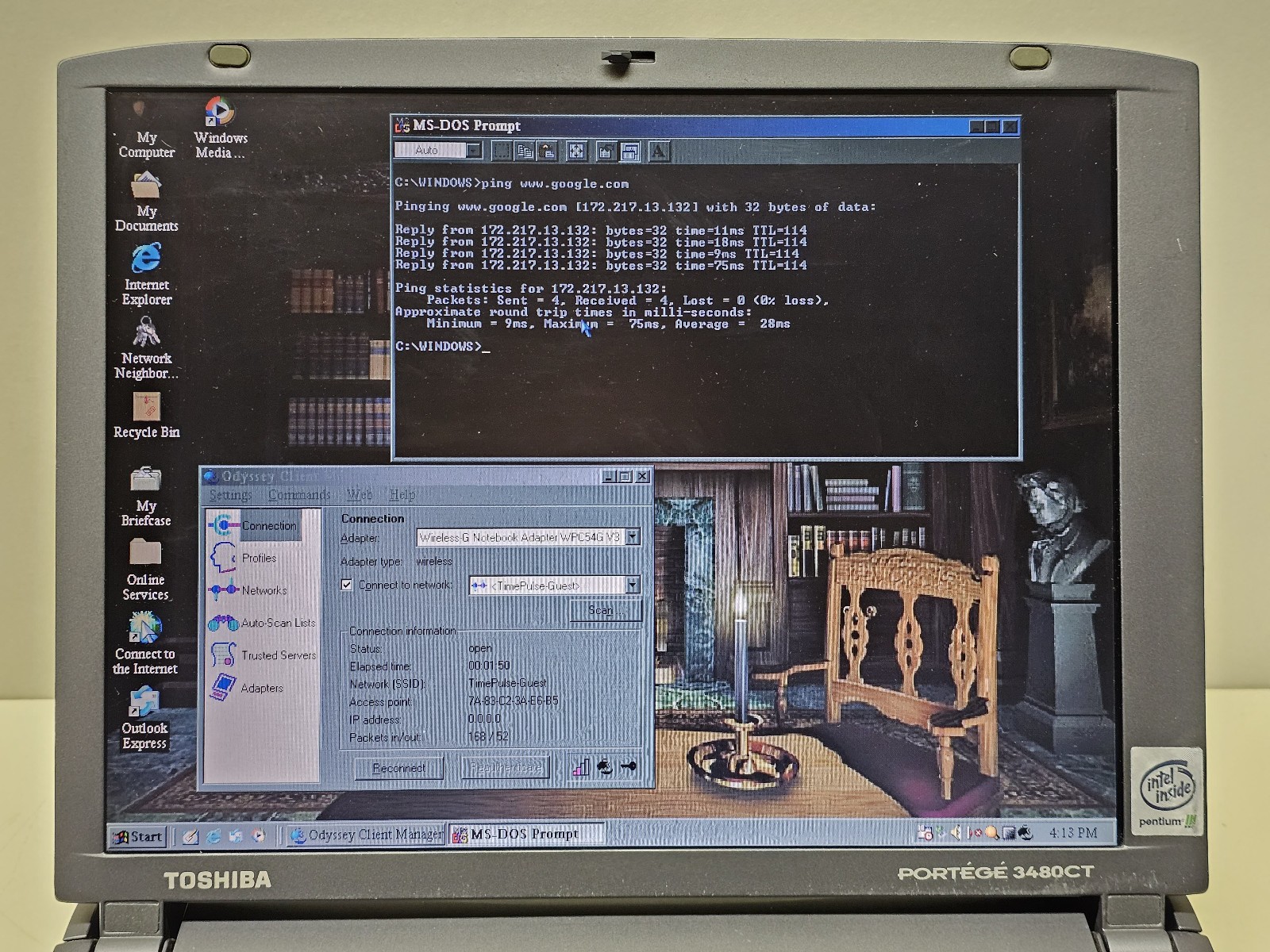 Toshiba Portégé 3480CT Pentium III 600 192MB 10GB Windows 98 SE + MORE *READ*