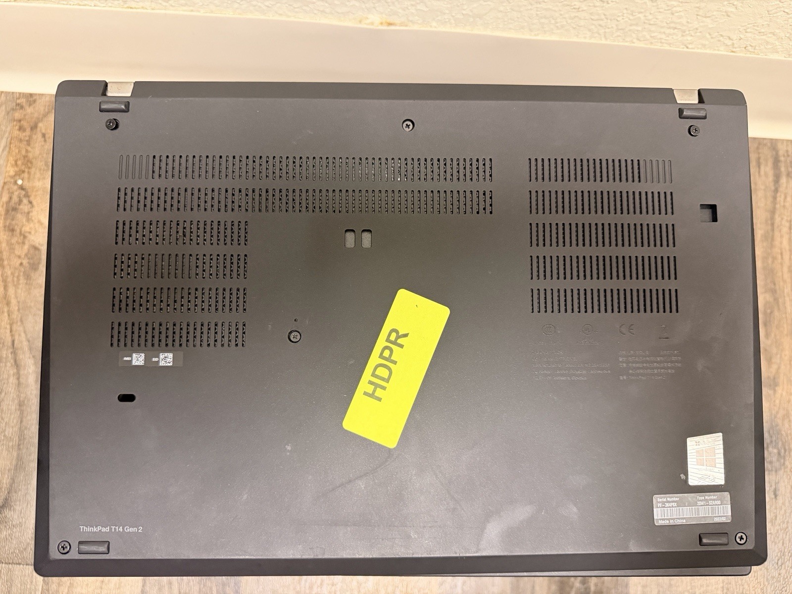 Lenovo ThinkPad T14 Gen 2 Core I7-11th Gen 16 Ram No SSD