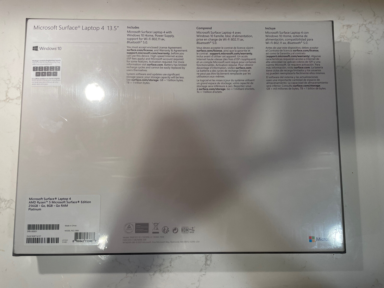 *NEW* Microsoft Surface Laptop 4 13.5″ (256GB SSD, AMD Ryzen 5, 4.00 GHz, 8GB)