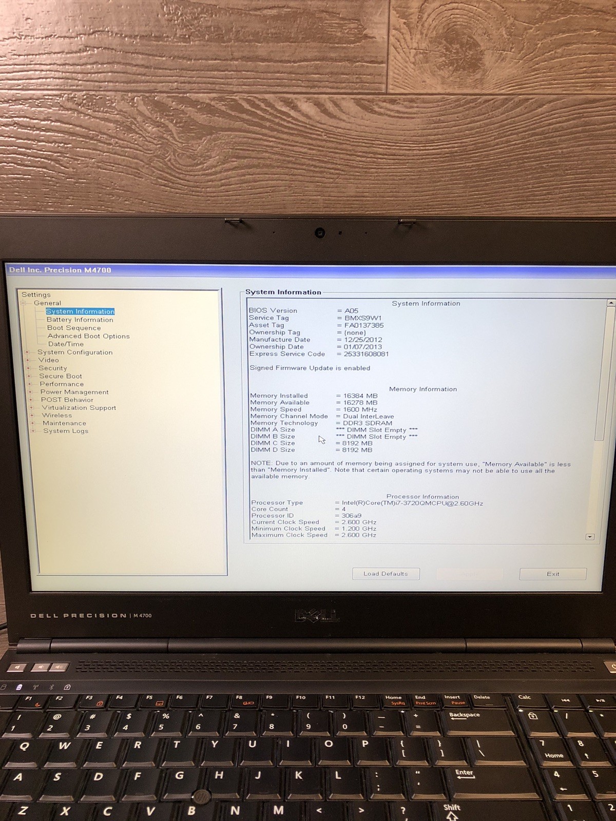 Dell Precision M4700 15.6″ Intel Core i7- 3720QM 2.60GHz 16GB DDR3 UNLOCKED