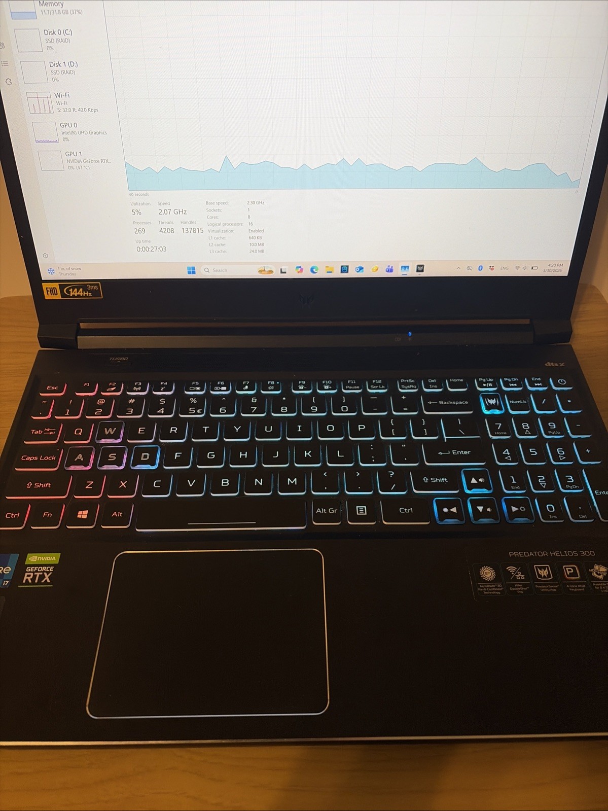 Acer Predator Helios 300 (1.5 TB SSD, Intel Core i7-11800H, 4.60 GHz, 32GB…