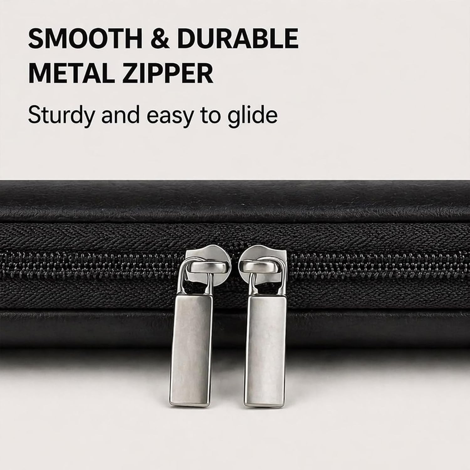 13.3 Inch Laptop Sleeve Soft PU Leather Case Water Resistant Padded Zipper Cover