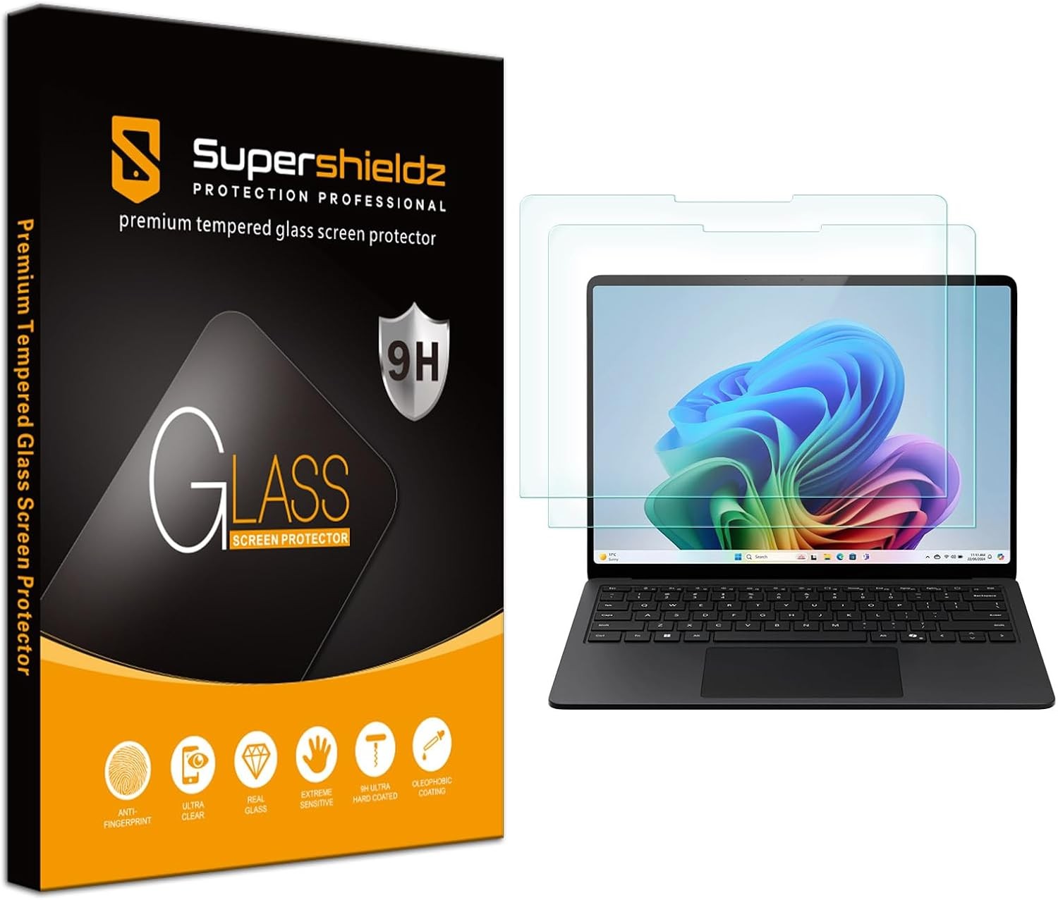 2 Pack of Tempered Glass Screen Protectors for Microsoft Surface Laptop 7 (13.8″
