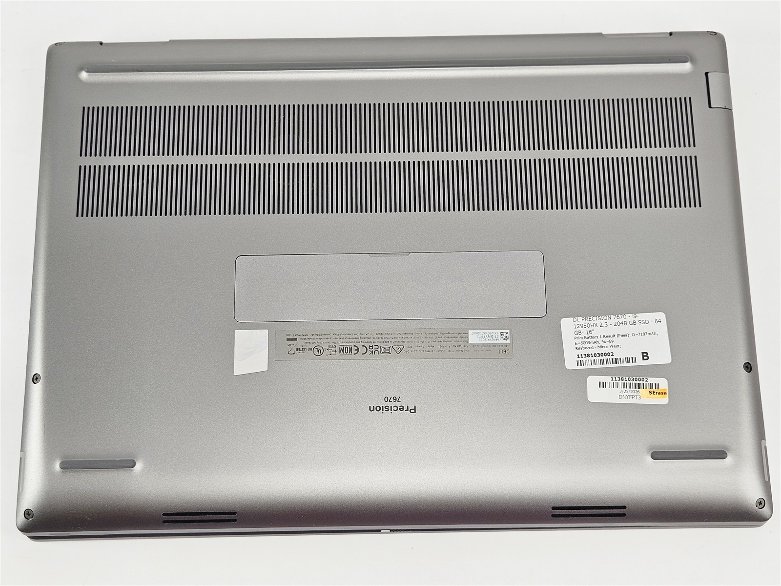 Dell Precision 7670 64GB RAM 2TB SSD i9-12950HX 16″ RTX A2000 Laptop