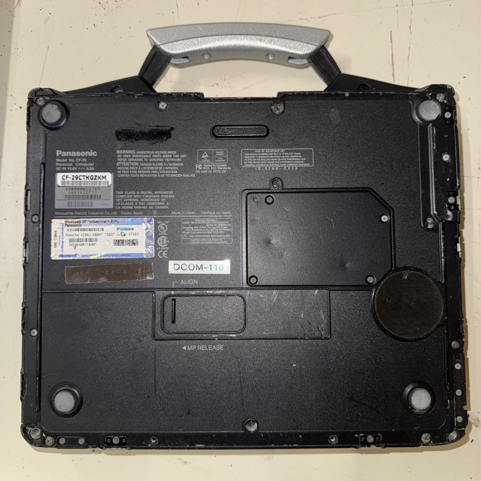 Panasonic CF‑29 Toughbook Intel Centrino Parts Or Repair Only Untested ￼