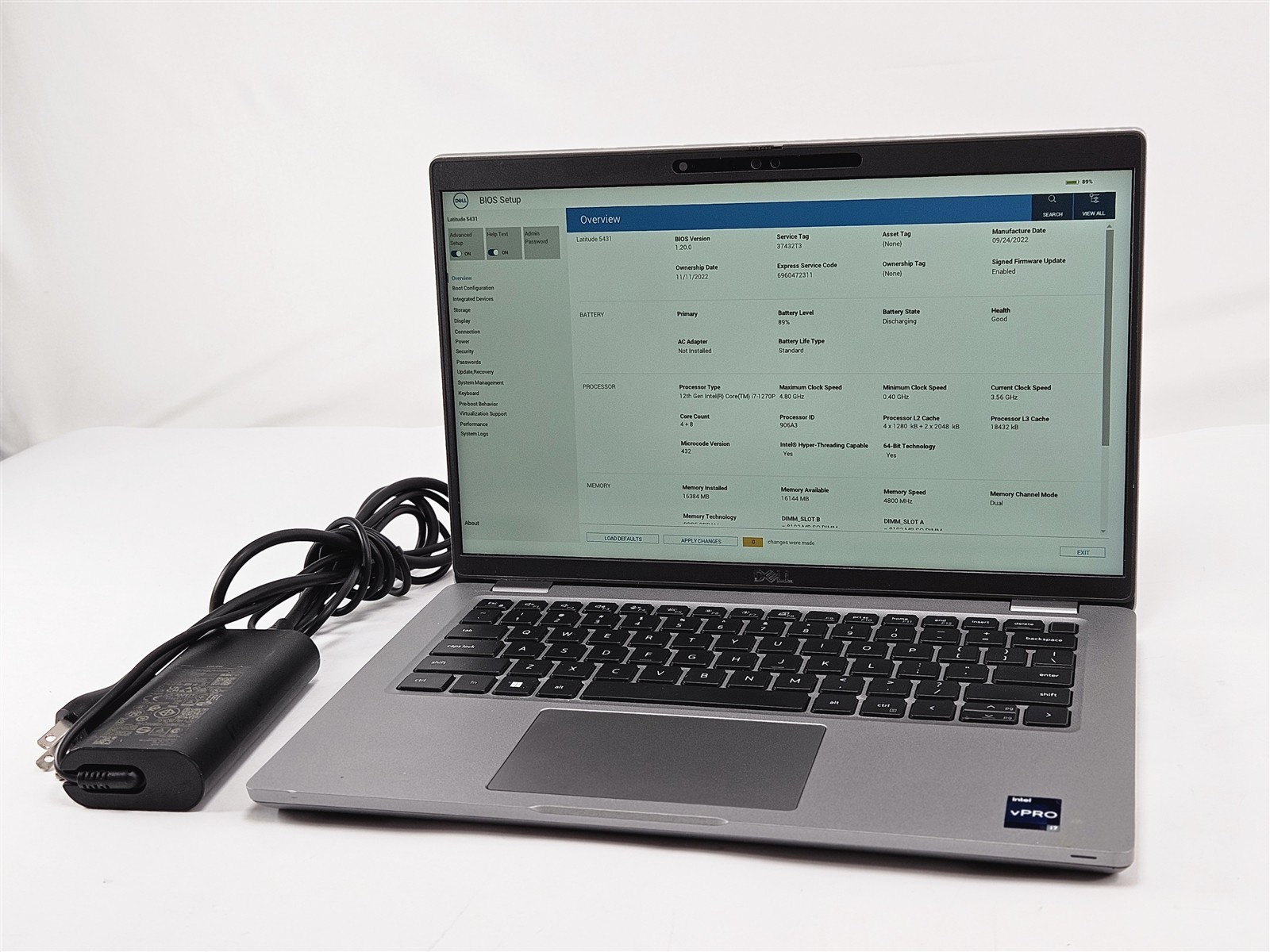 Dell 14″ Latitude 5431 i7-1270P 16GB RAM 256GB SSD Intel Iris Xe Graphics No OS