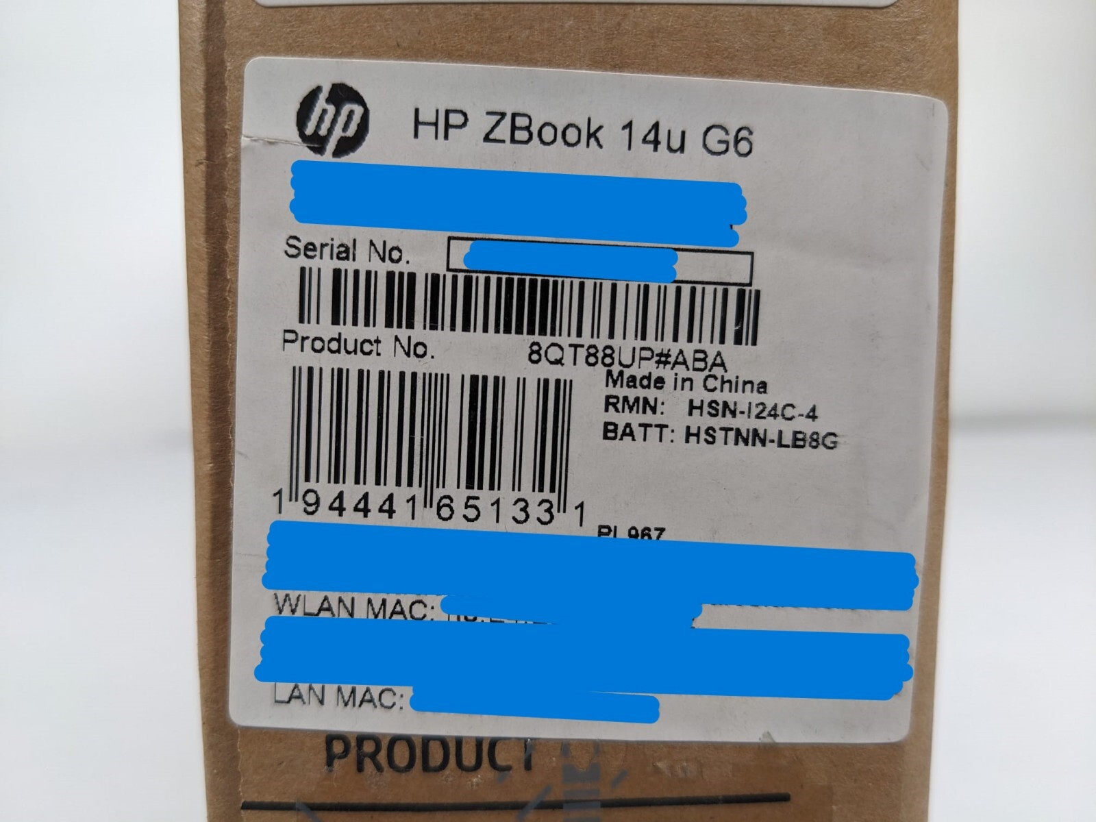 HP ZBook 14u G6 14″ FHD i7 8GB 256GB SSD NVMe Win10 Pro Workstation NEW SEALED