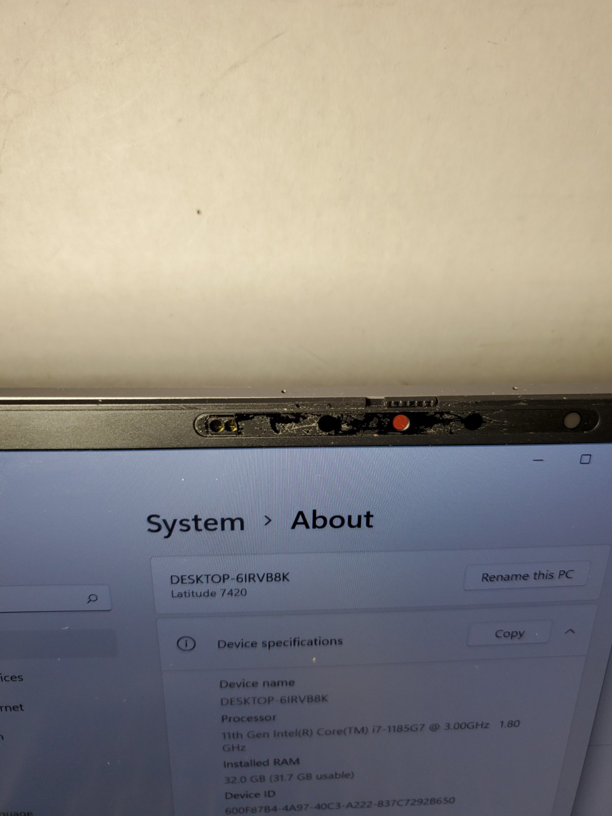Dell Latitude 7420 14″ Laptop i7-1185G7 3.00GHz 32GB RAM 256GB SSD Win11 #69
