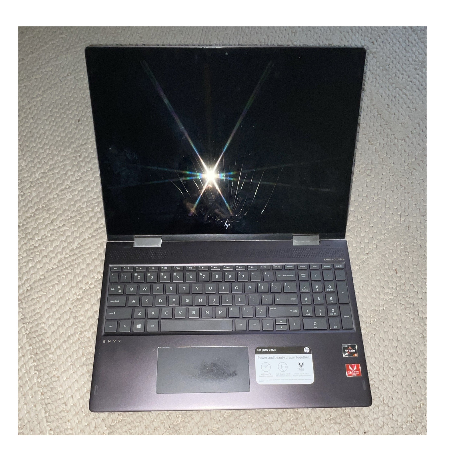 HP ENVY x360 15.6″ Laptop AMD Ryzen 5 Touchscreen Stylus & Charger Included