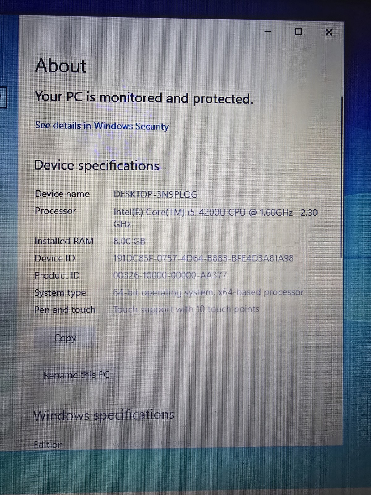 HP Envy Touchsmart Laptop Intel Core i5