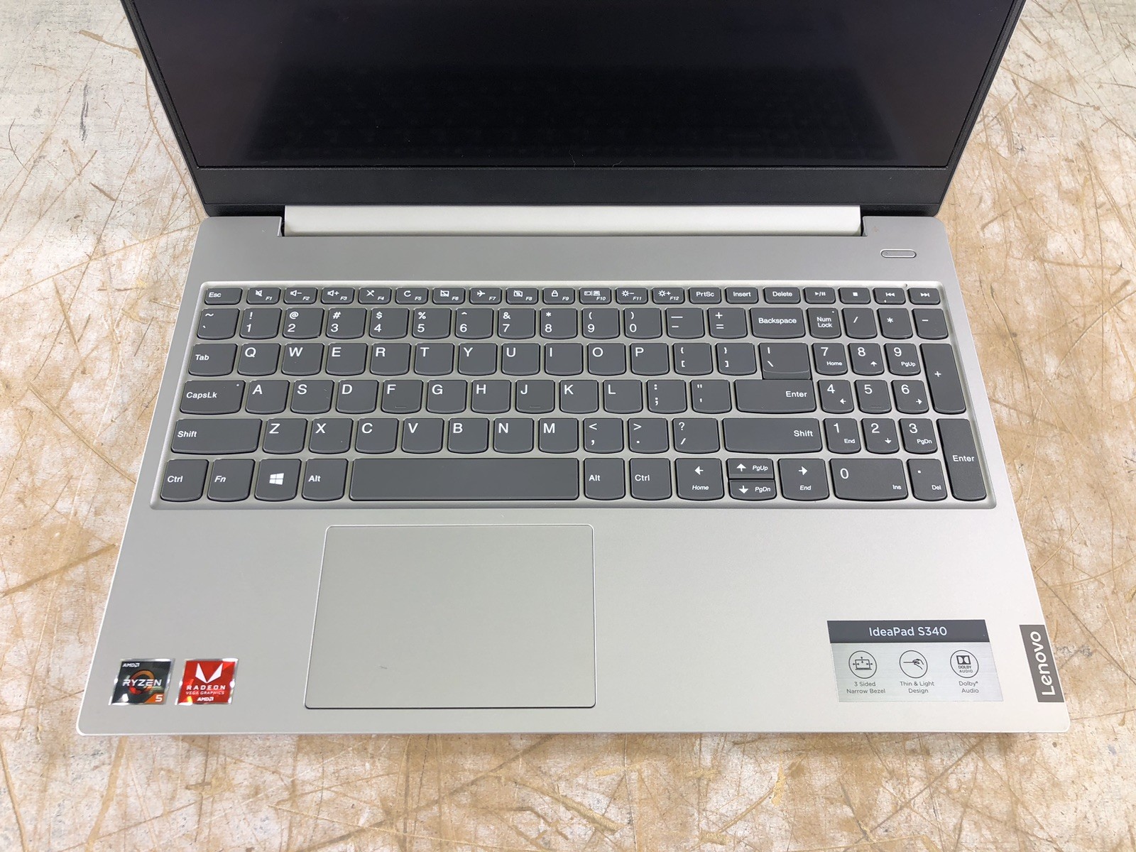 LENOVO IDEAPAD S340-15APITOUCH RYZEN 5 3500U @ 2.1GHz, 4GB RAM, NO HDD/OS