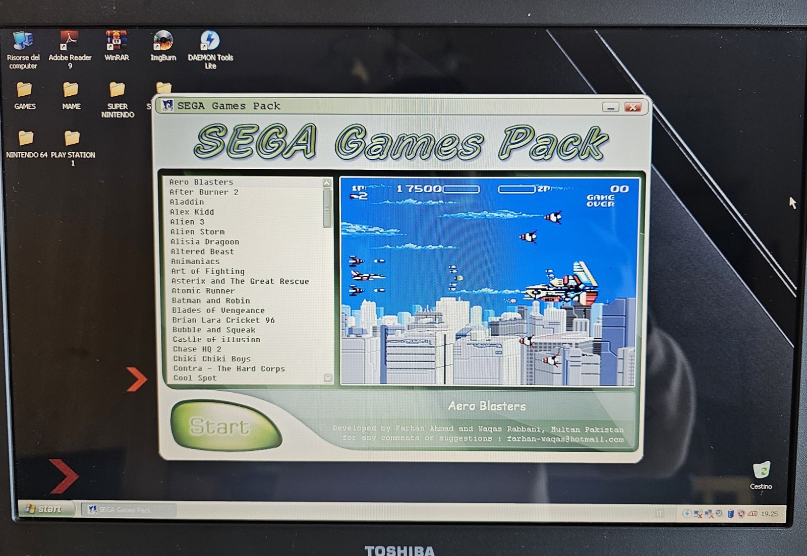 Toshiba M40X-186 Windows XP 15.4″ Retrogaming N64 PS1 SNES SEGA Notebook PC