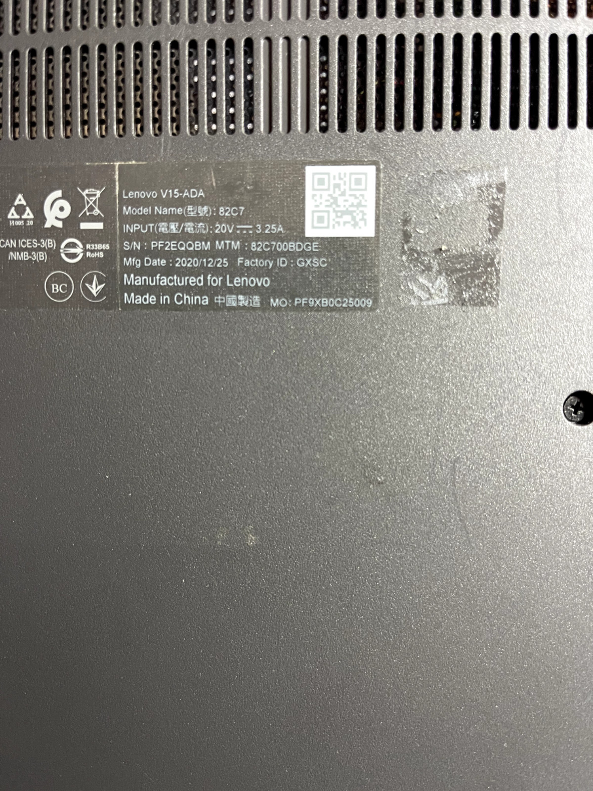 Lenovo V15-ADA 15.6 inch Laptop I Ryzen 3 I 8GB RAM I256GB SSDI Win 10