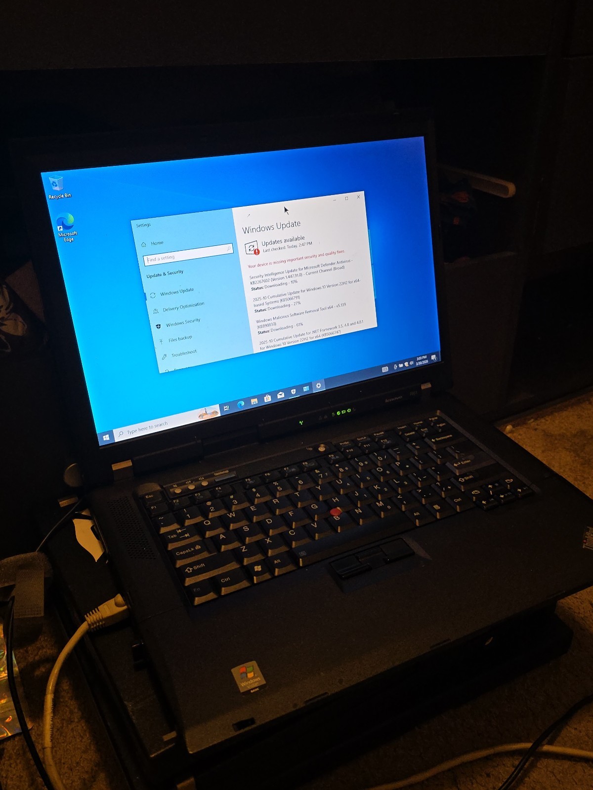 Lenovo ThinkPad R61 Laptop| Intel Celeron 540| 2GB RAM| 80gb| No OS
