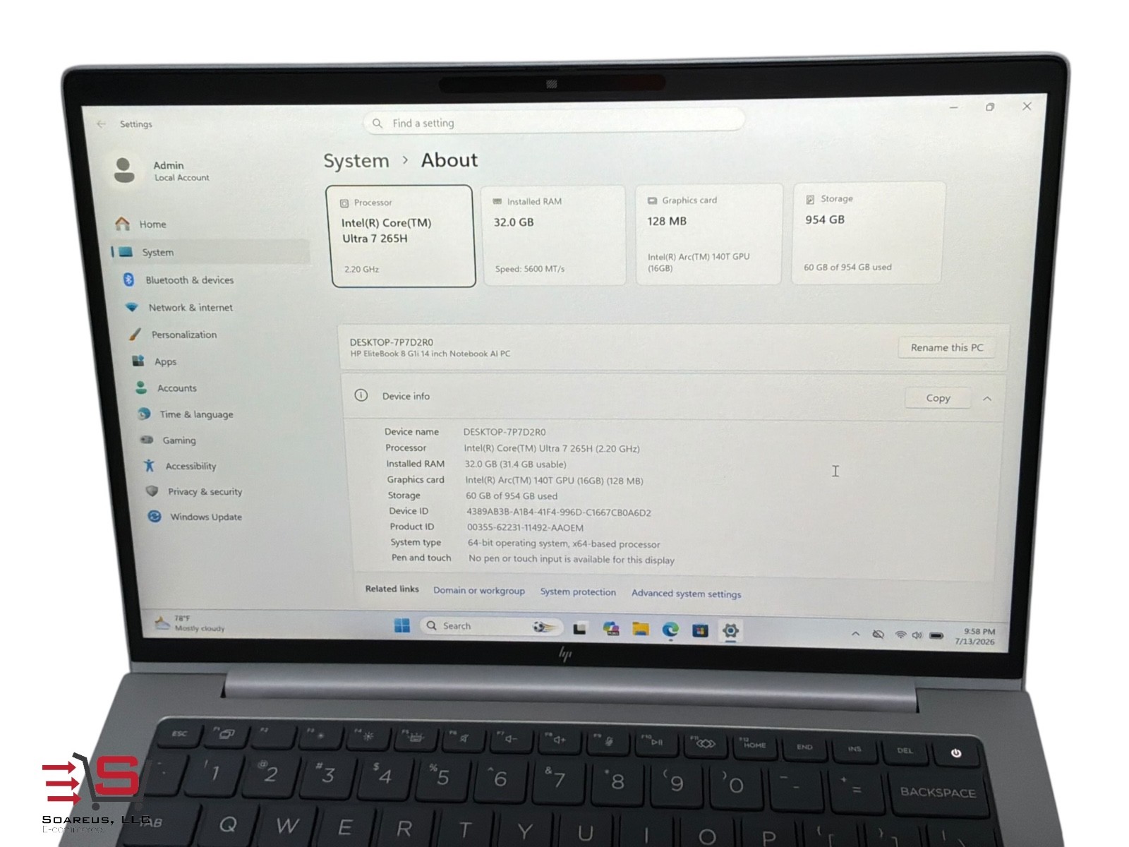 ⭐️ HP EliteBook 8 G1i 14″ AI PC | Intel Ultra 7 265H |32GB DDR5 |1TB |eSIM⭐