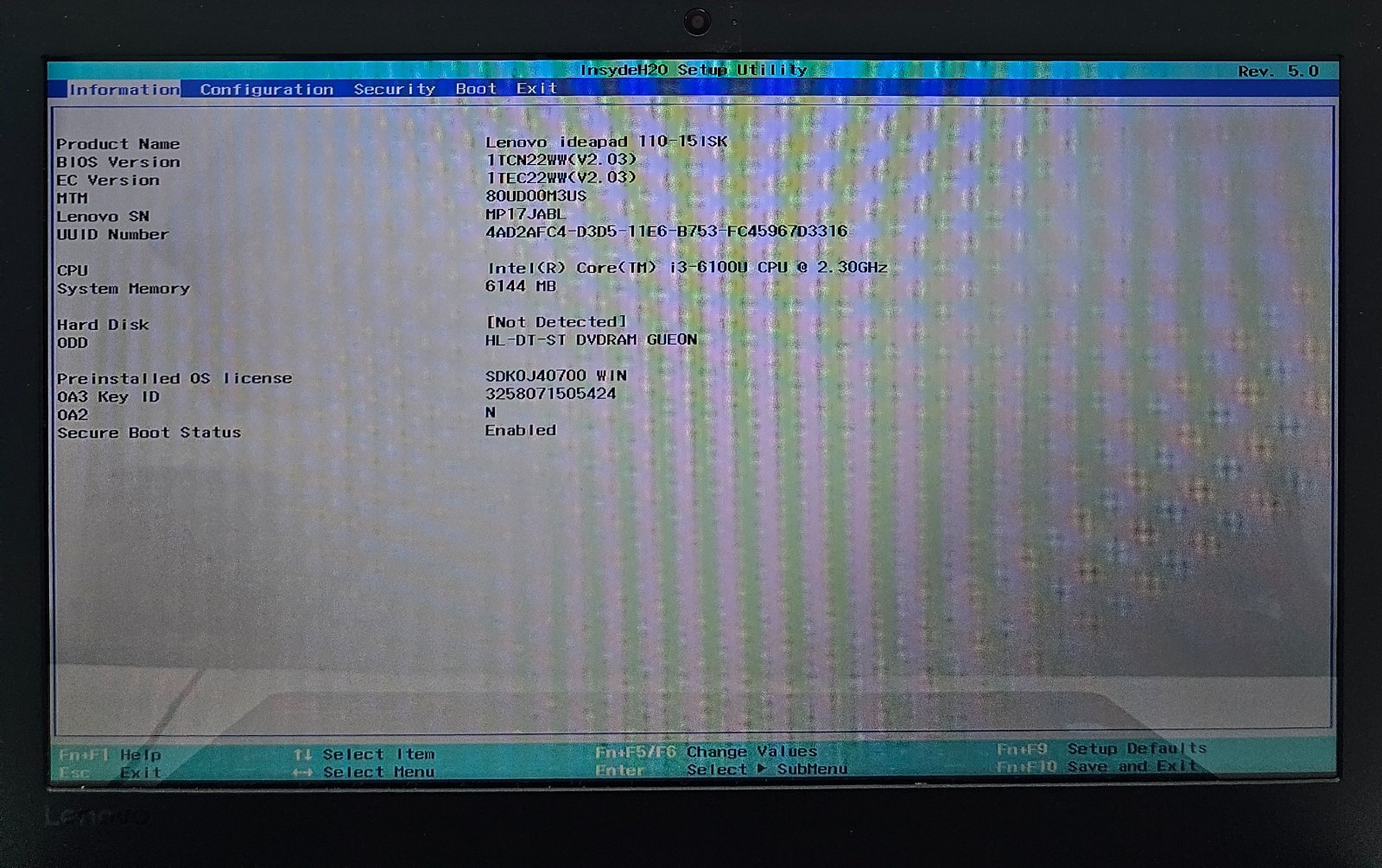 Lenovo IdeaPad 110-15ISK 15.6″ Laptop Intel i3-6100U 6GB Ram NO HD/OS (FL)