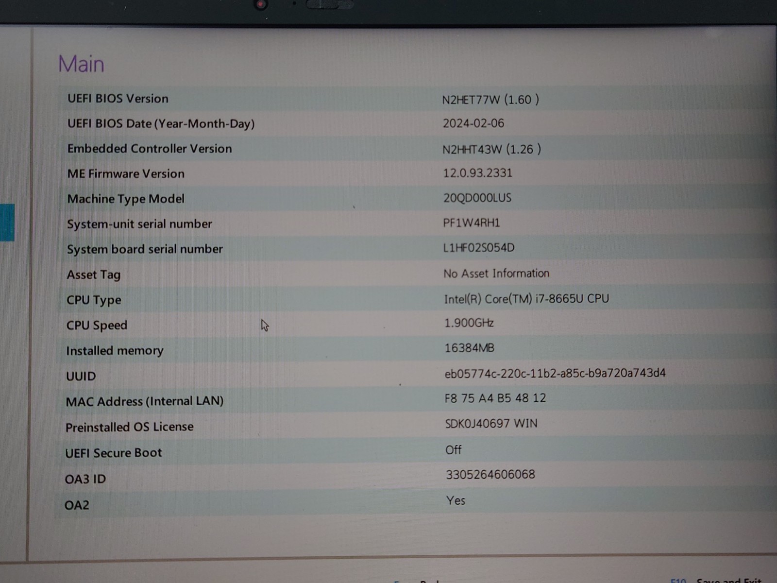 Lenovo X1 Carbon 7th Gen 14″ FHD i7-8665u 16GB RAM No OS/SSD