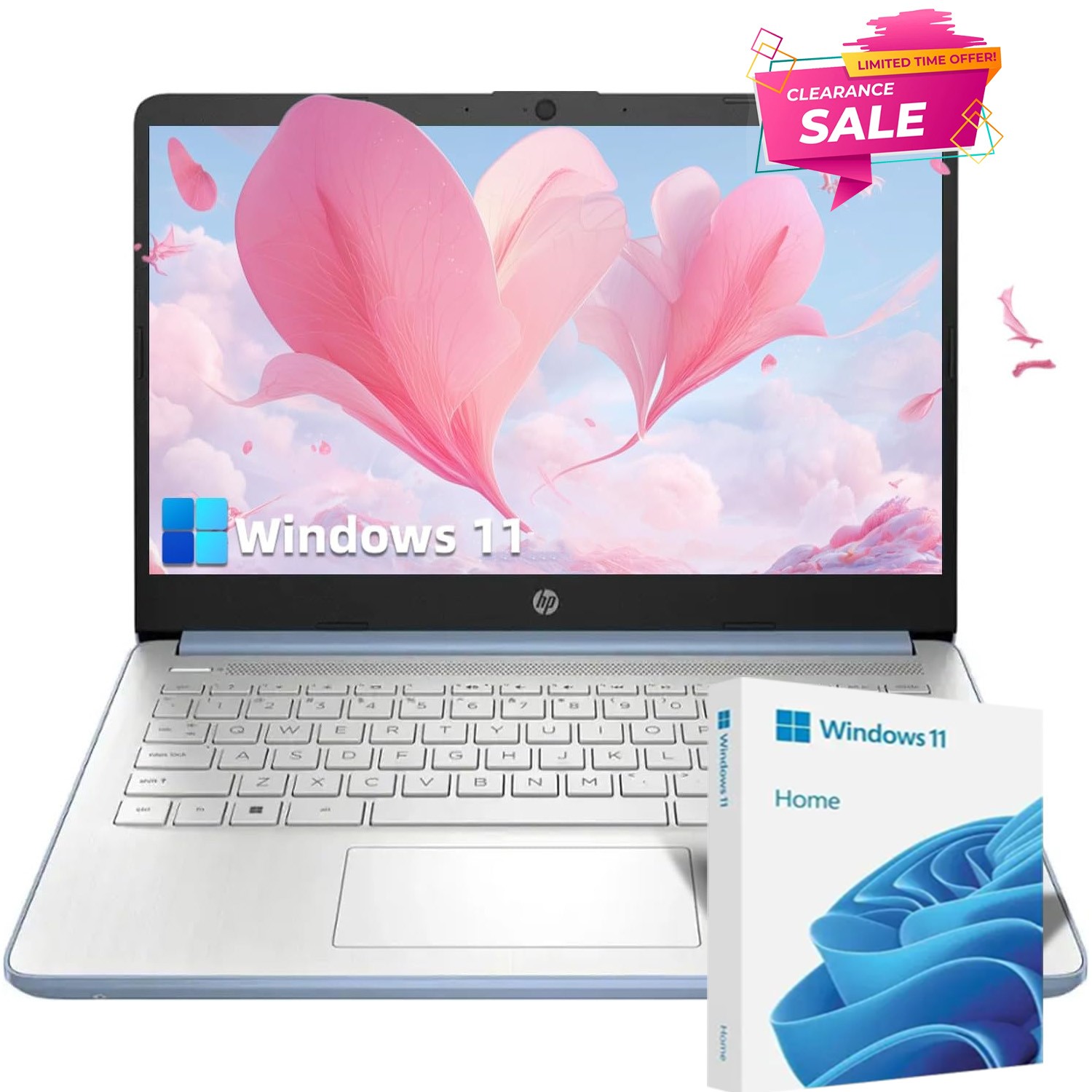 📍HP 14 in Laptop, Intel Processor N150, Up To 16GB RAM, 384GB Copilot AI, Wi-Fi