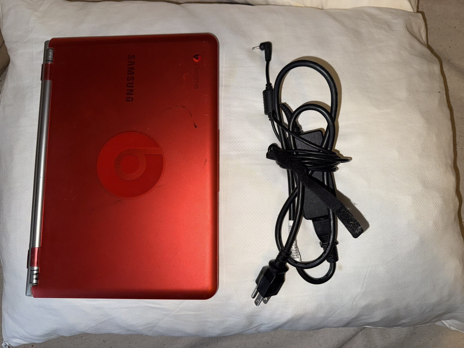 Samsung Chromebook Notebook 11.6” with Red Case Stand (XE303C12 Model).