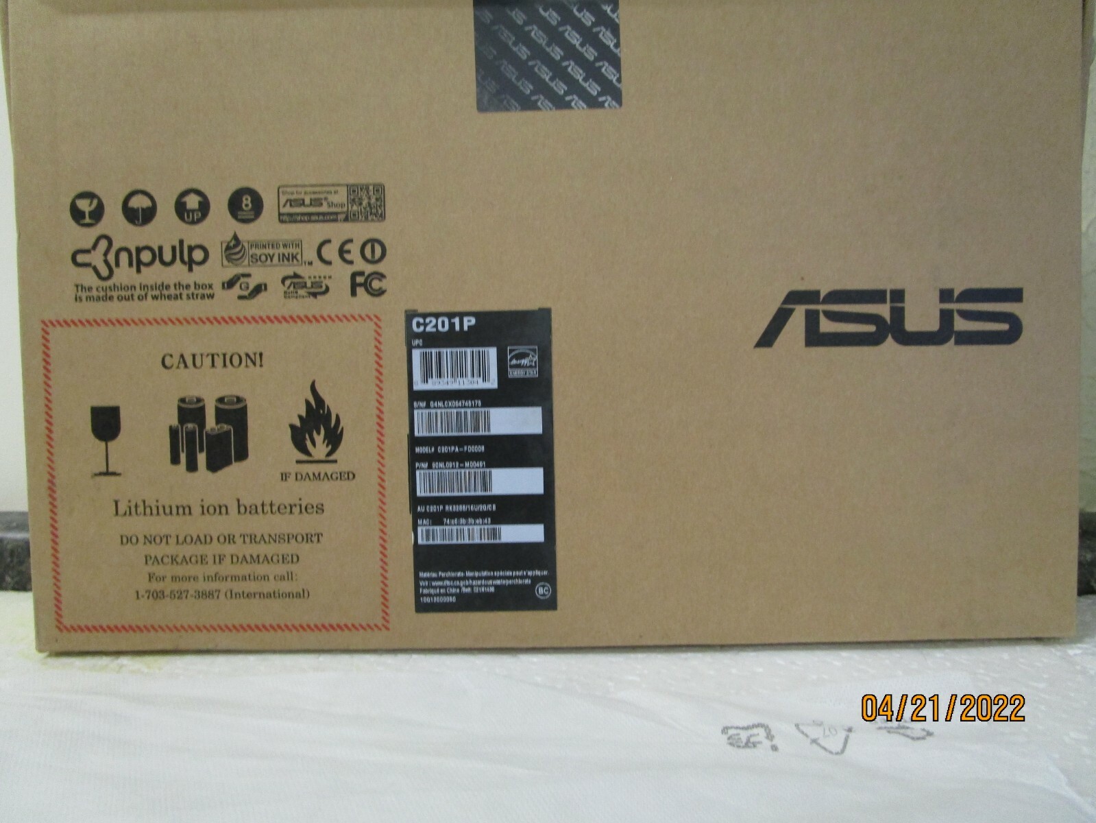 Asus C201P Chromebook – New Opened Box – BAD BATTERY