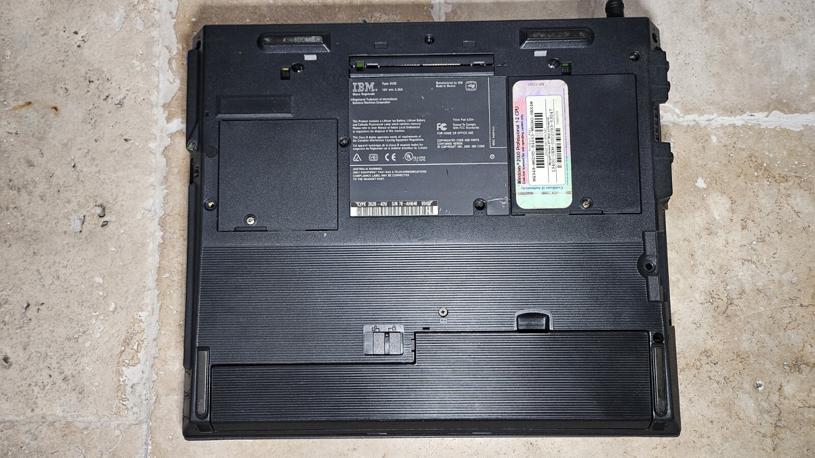 Vintage IBM Thinkpad A20m Laptop For Parts