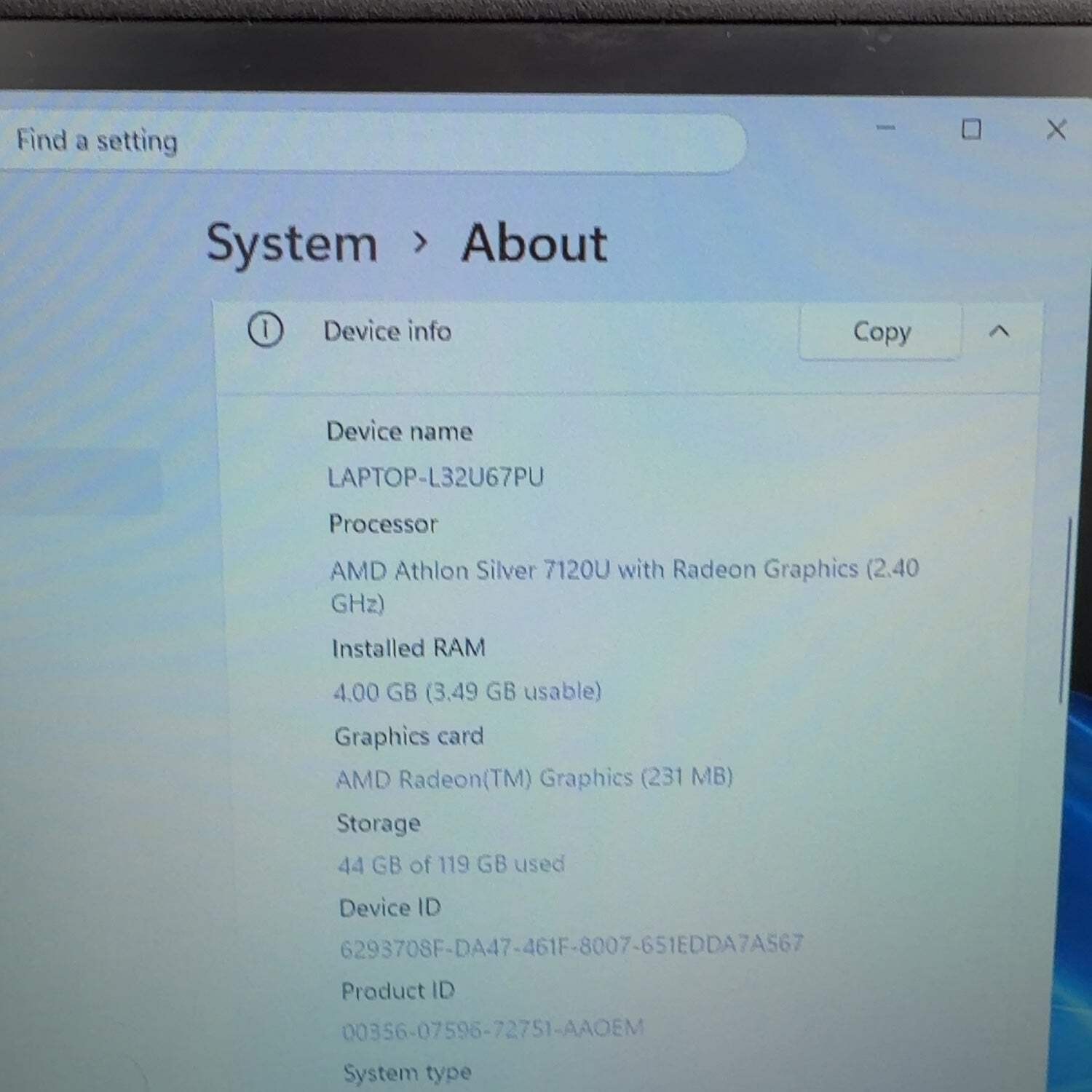HP Laptop 14-EM0002WM 14″ Athlon Silver 7120U 2.4GHz 4GB RAM 128GB SSD