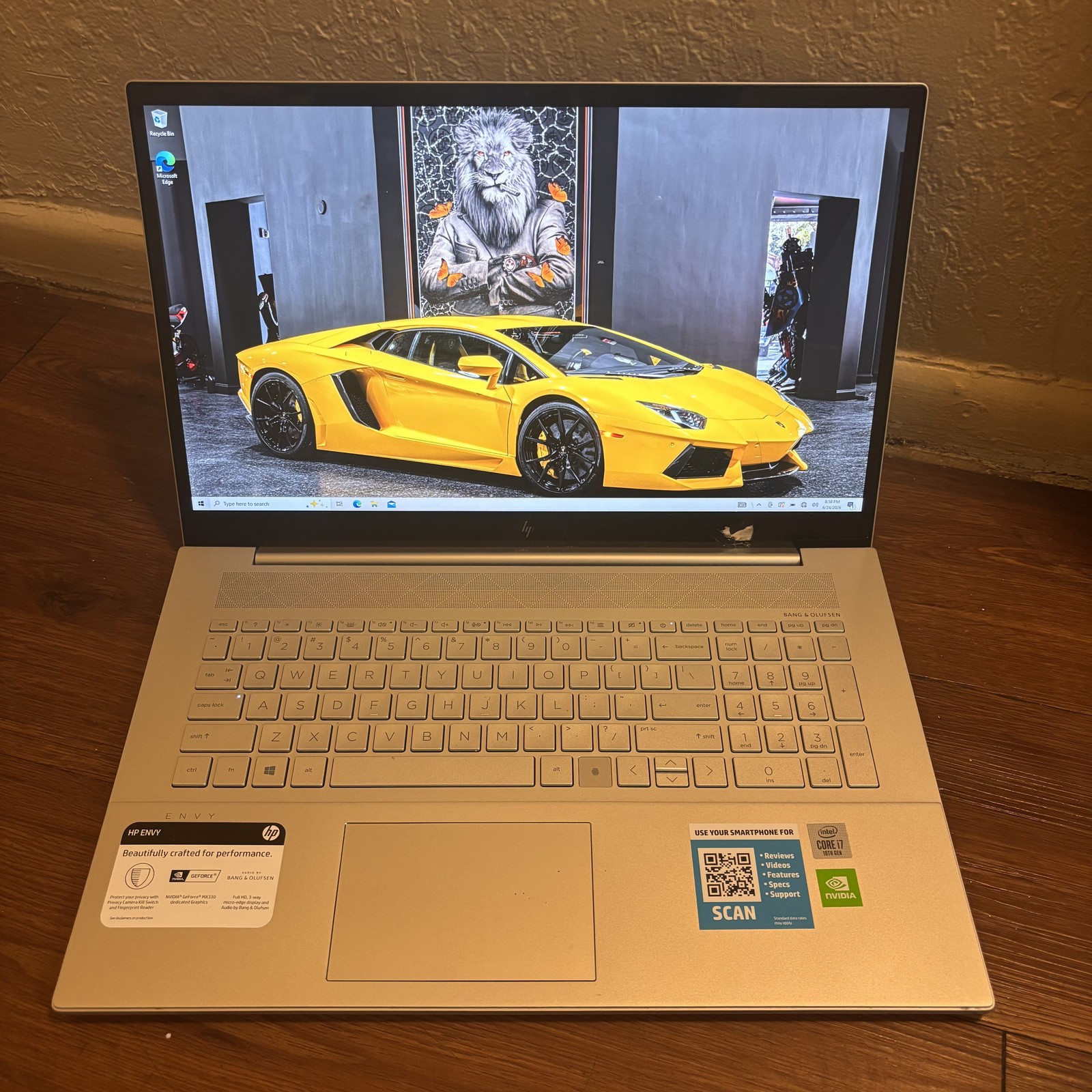 HP Envy 17m-cg0013dx Laptop i7-1065G7 1.3GHz 12GB 512GB SSD NVIDIA CRACKEDSCREEN
