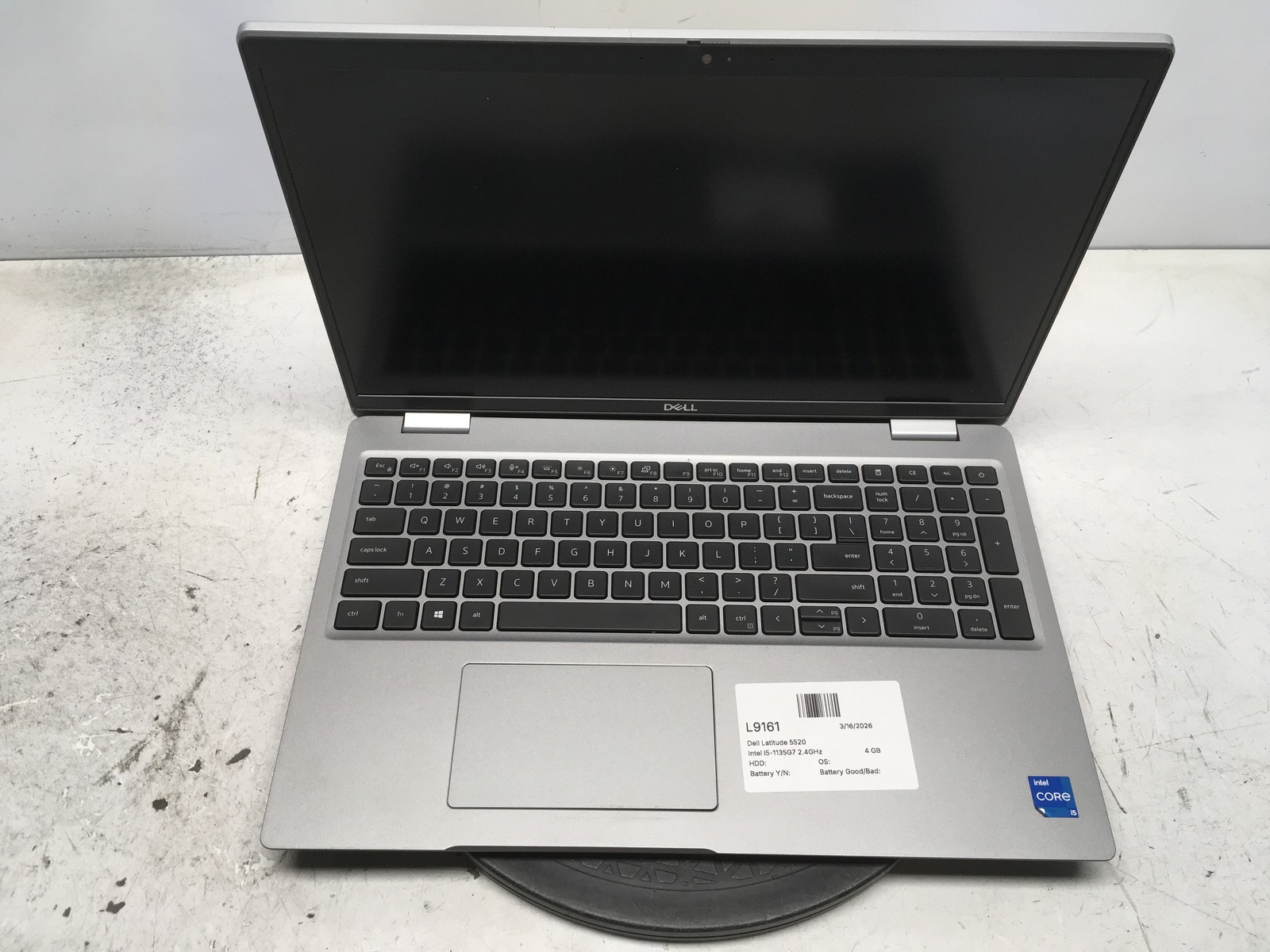Dell Latitude 5520 Intel i5-1135G7 2.4GHz 4 GB NO HDD No Batt