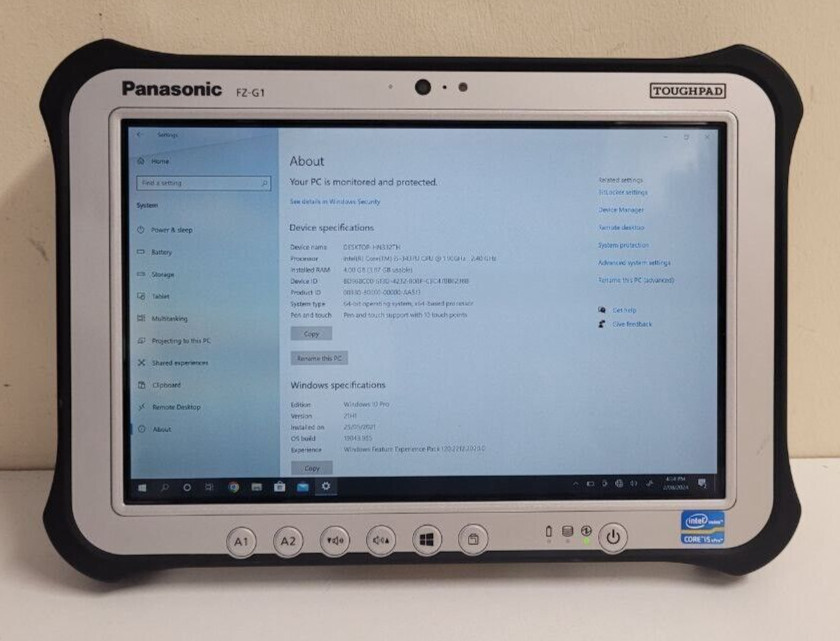 Panasonic Toughpad FZ-G1 MK1 Core i5 4GB RAM 128GB SSD Industrial Rugged Tablet
