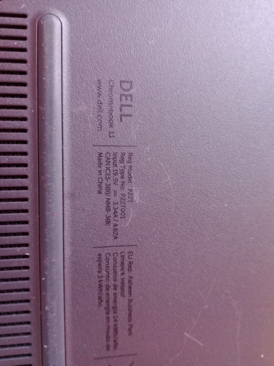 Dell Chromebook 11 3120 P22T Intel Celeron N2840 4GB RAM 16GB eMMC CHRISTMAS