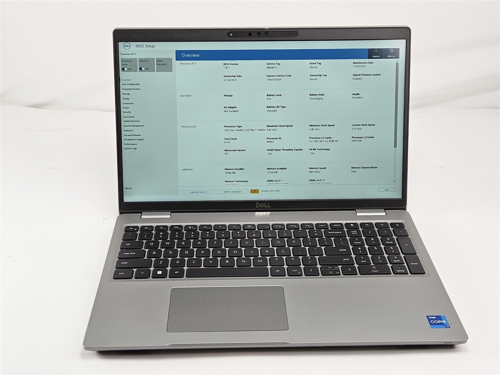 Dell Precision 3571 P104F 15.6″ i7-12800H 2.4GHz 16GB 512GB T600