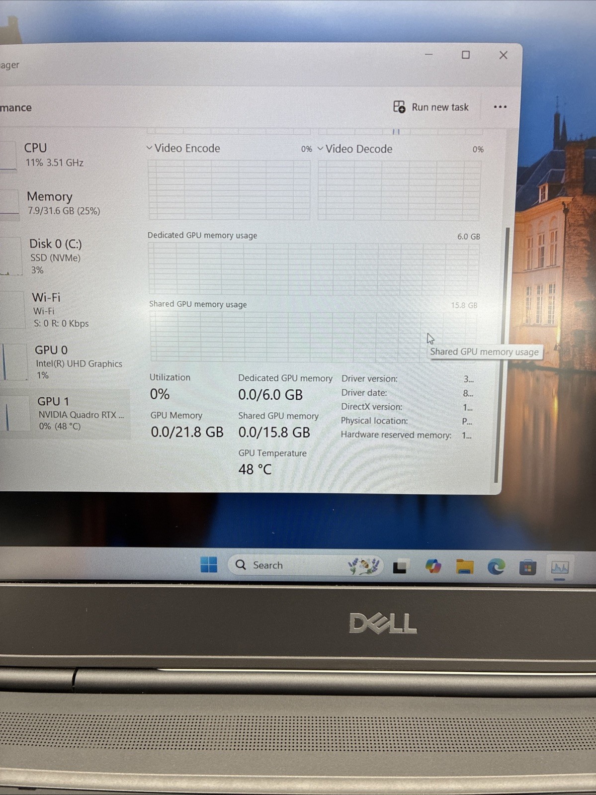 Dell Precision 7550 NVIDIA Quadro RTX 3000 2.4GHz Intel Core i9-10 32GB 512 |L24
