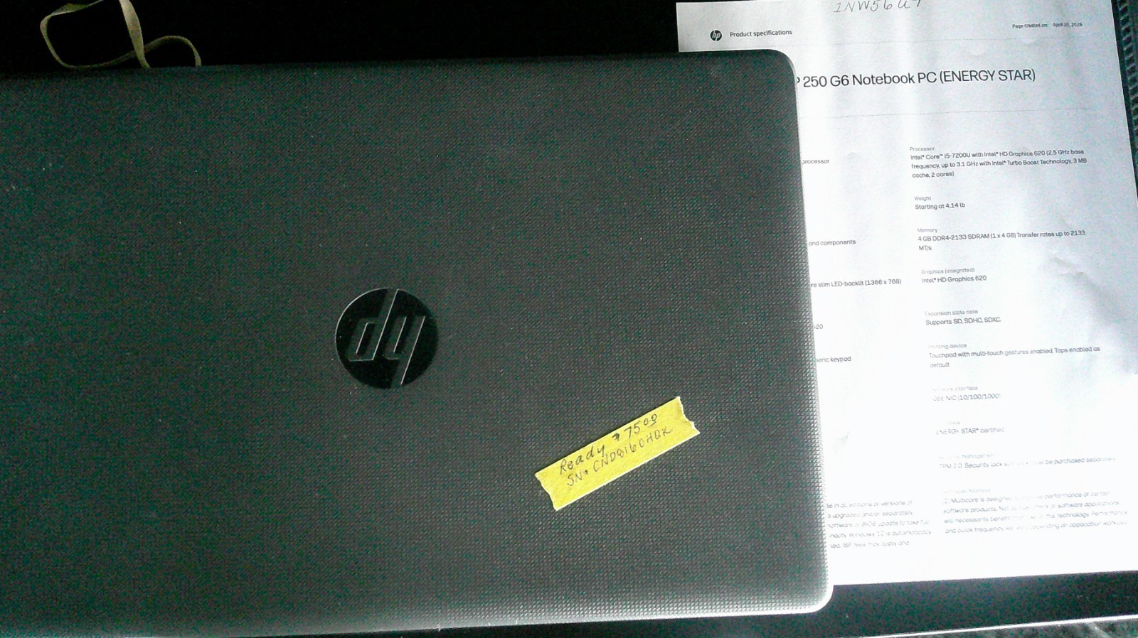 Multiple HP Laptops (Serial Nos listed in Description)