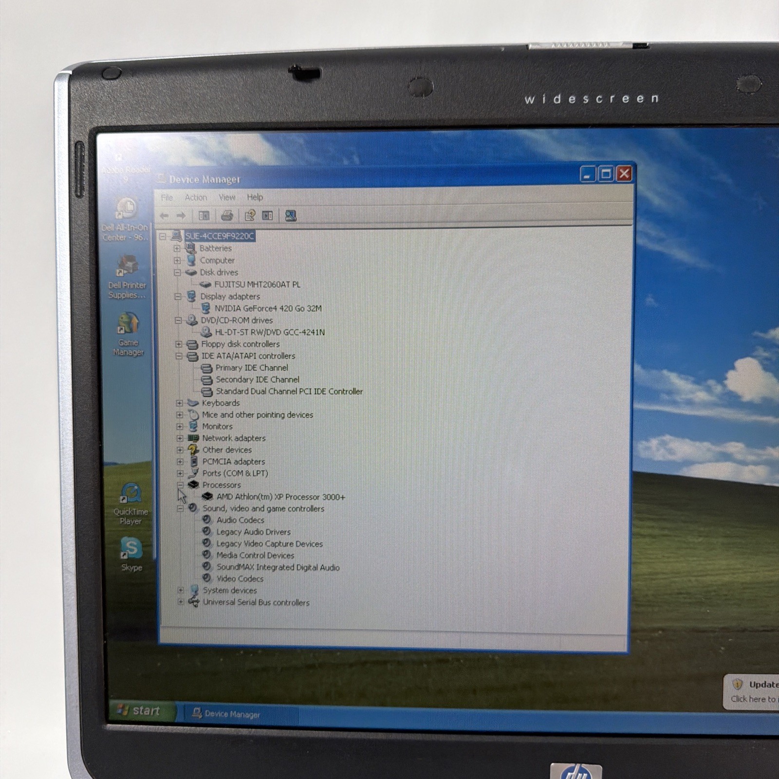 Vintage HP Pavilion zv5000 Windows XP Laptop (Athlon 3000, 512mb, GeForce 420)