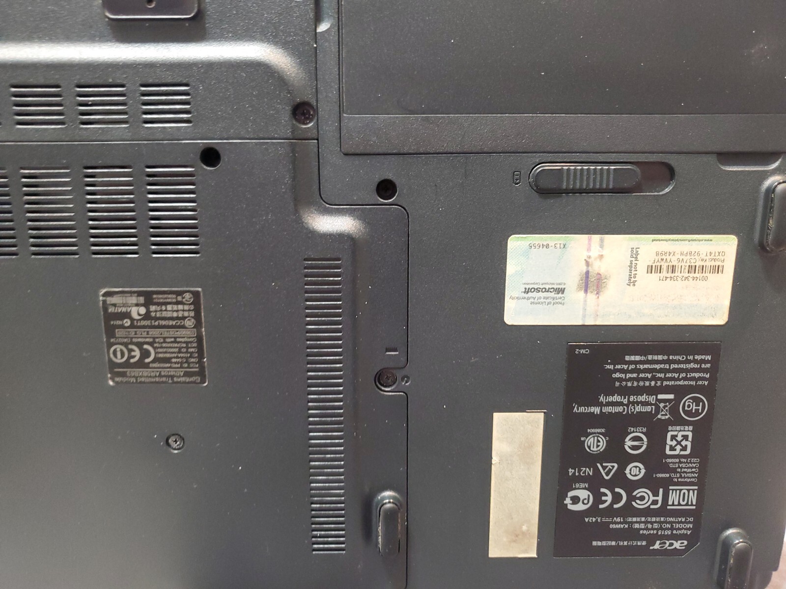 Acer Aspire 5515 15.4″ Laptop (AMD Athlon 2650e 1.6GHz, 3GB/80GB, Windows Works!