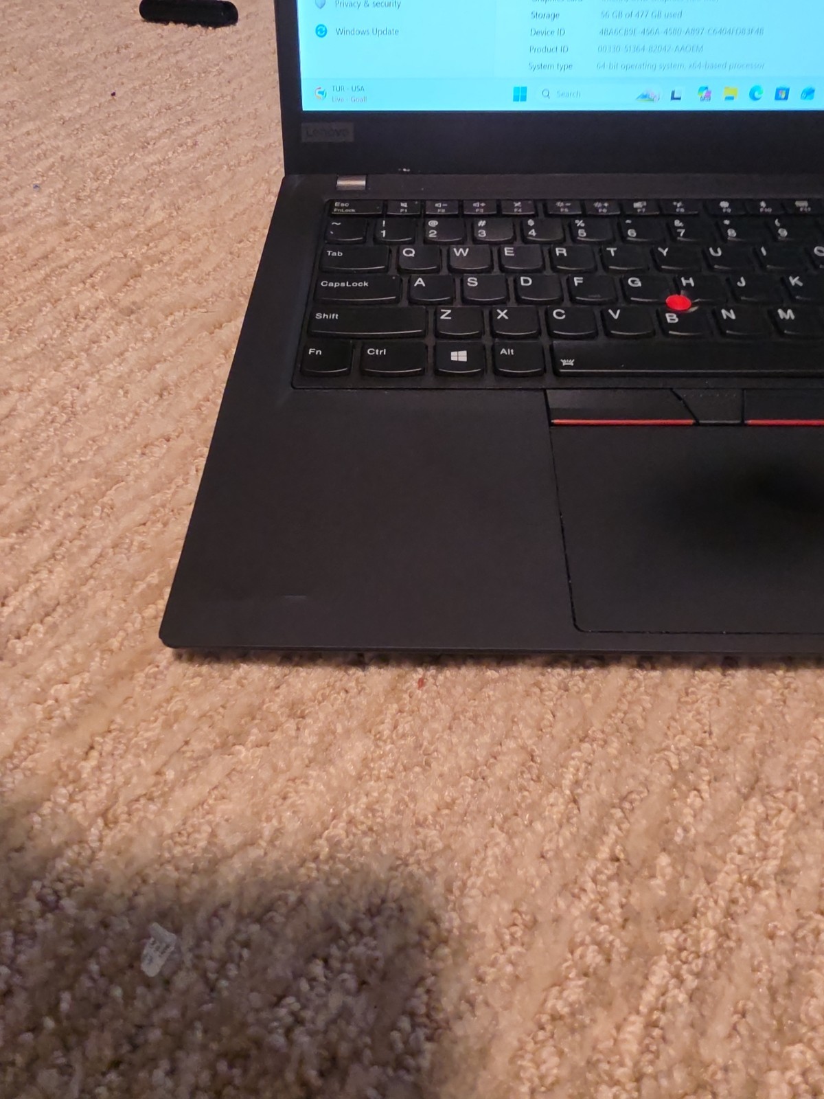Lenovo ThinkPad T490 i5 10210u 16GB 512GB Win 11 Pro 14″ Laptop Notebook Inc AC