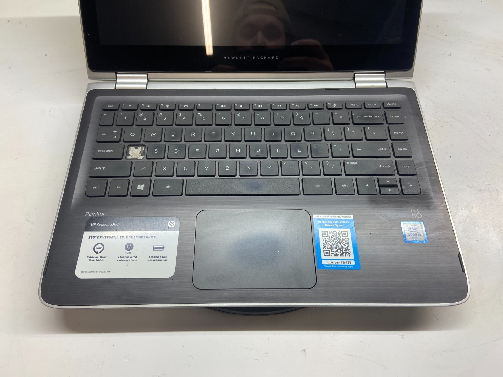 HP Pavilion 13-S120NR Touch Screen Laptop Intel Core i3-6100u 4GB 500GB HDD