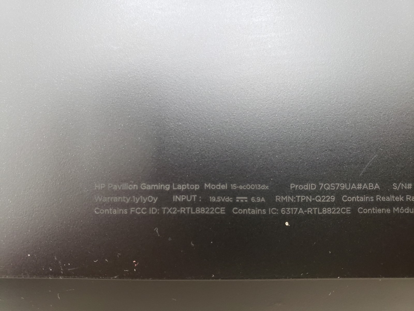 HP Pavilion Gaming 15-ec0013dx Laptop AMD Ryzen 5 3550H 8GB 256GB SSD GTX 1050
